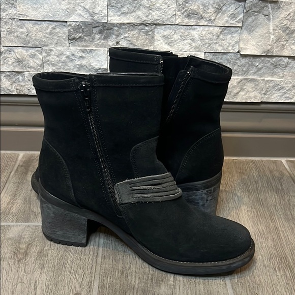 Bos & Co Black suede Ankle Boots  with double zipper closure, EUR 41 - Picture 5 of 12